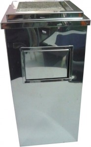 PT. Cipta Kreasindo Stainless Standing-Ashtray-kotak-185x300 Standing Ashtray kotak    